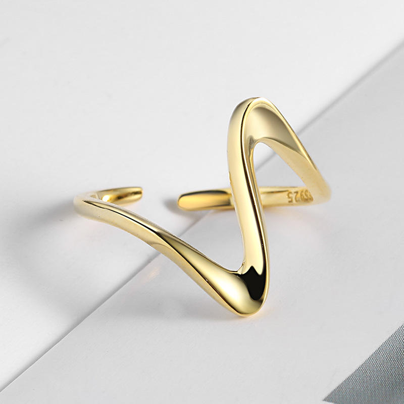 Gold Wave Open Ring