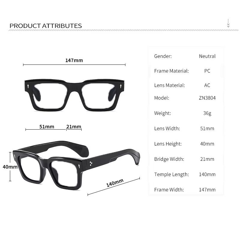 Photochromic Square Frame Glasses – Transition Lens Eyewear