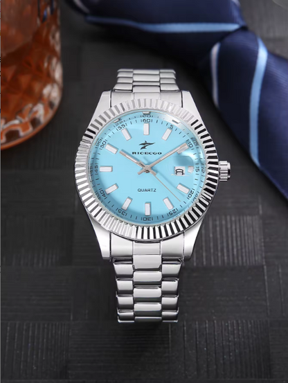 RICECGO Ice Blue Quartz Watch