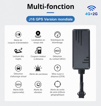 J16 GPS Tracker — Global Version (4G+2G)