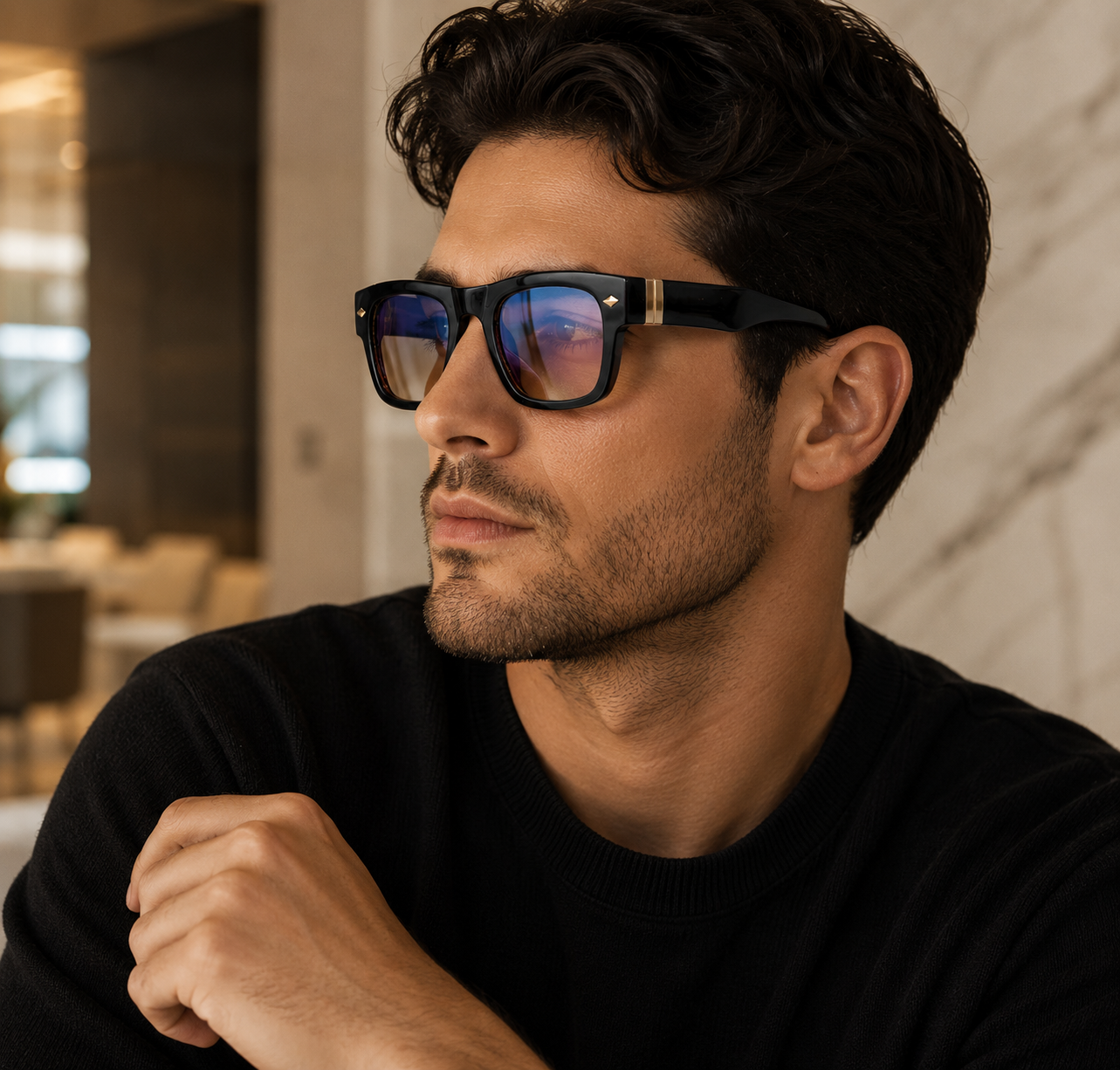 Retro Steampunk Square Photochromic Sunglasses