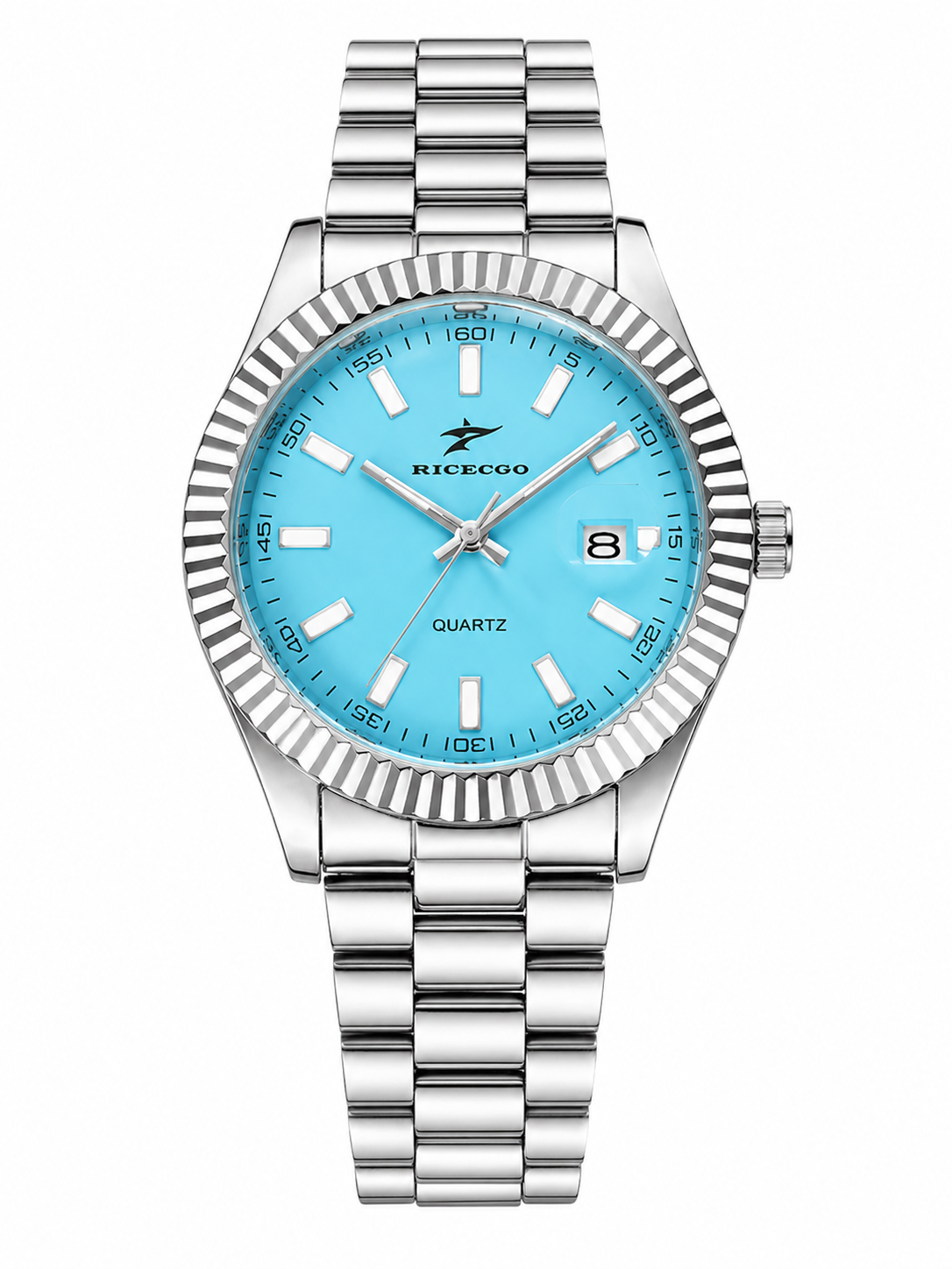 RICECGO Ice Blue Quartz Watch