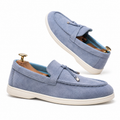 Men's Suede Tassel Loafers – Slip-On Casual Shoes | Blue, Khaki & Grey