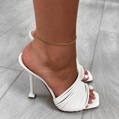 Gold Cuban Link Chain Anklet