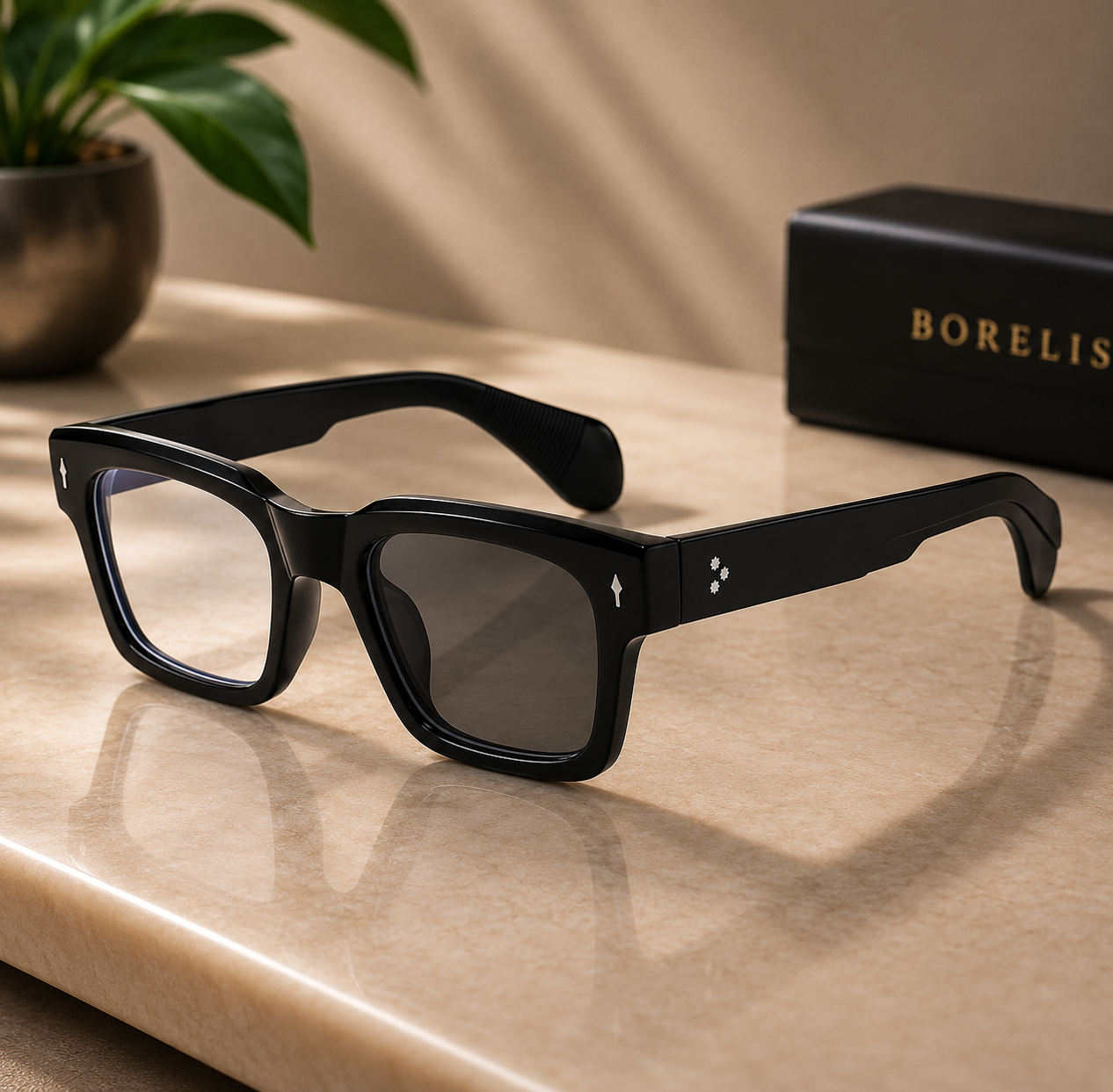 Photochromic Square Frame Glasses – Transition Lens Eyewear