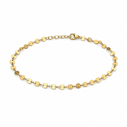Gold Sequin Disc Chain Anklet