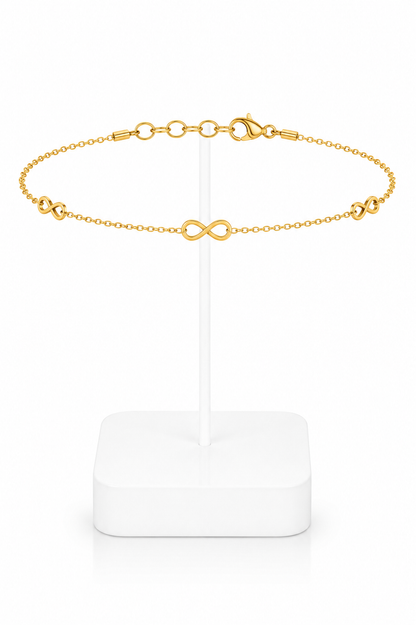 Gold Infinity Symbol Chain Anklet