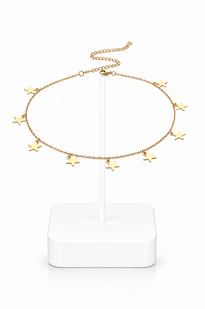 Gold Star Charm Chain Anklet