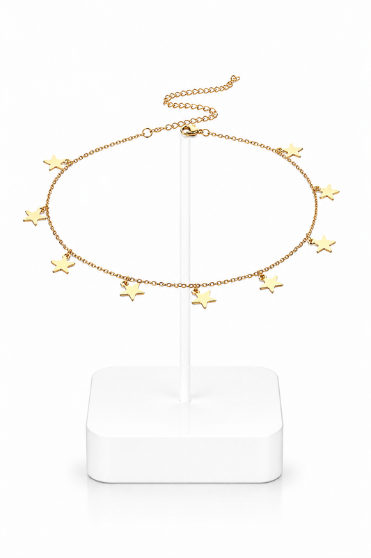 Gold Star Charm Chain Anklet