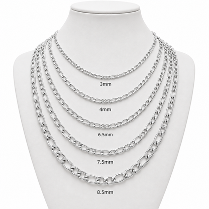Gold Figaro Chain Necklace – 18K Gold-Plated Stainless Steel for Men & Women