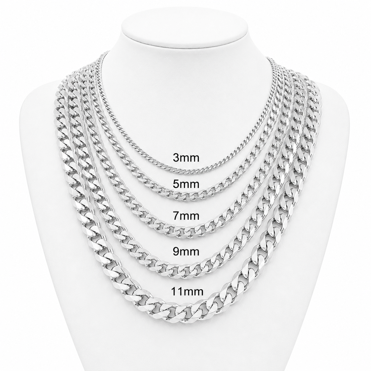 Gold Cuban Link Chain Necklace – 18K Gold-Plated Stainless Steel for Men & Women