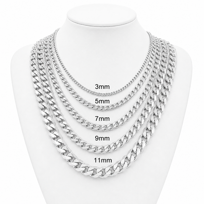 Gold Cuban Link Chain Necklace – 18K Gold-Plated Stainless Steel for Men & Women
