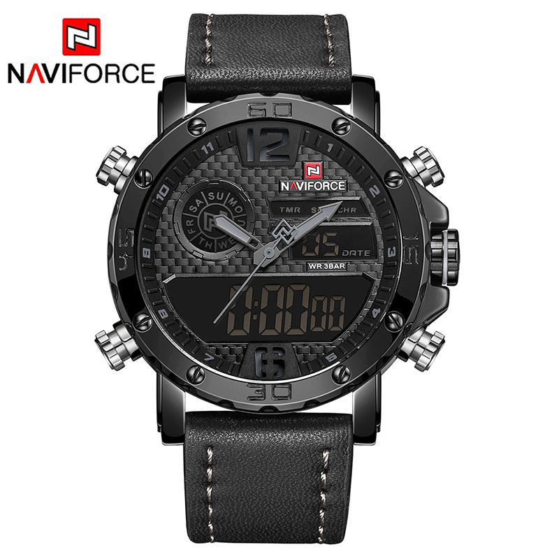 Naviforce Dual Display Sport Watch – Men's Military Tactical Timepiece