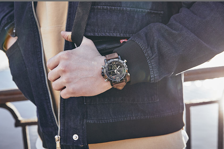 Naviforce Dual Display Sport Watch – Men's Military Tactical Timepiece