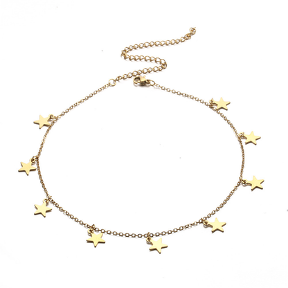 Gold Star Charm Chain Anklet