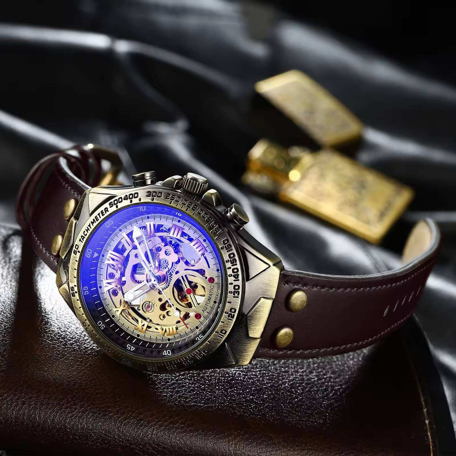 FNGEEN Skeleton Automatic Watch