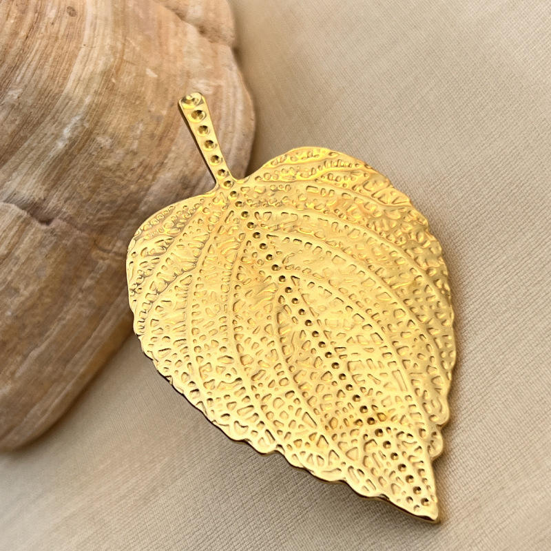 Gold Botanical Leaf Statement Ring