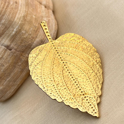 Gold Botanical Leaf Statement Ring