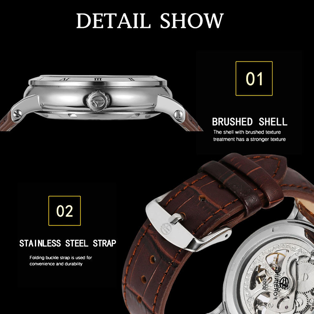 FORSINING Skeleton Automatic Watch