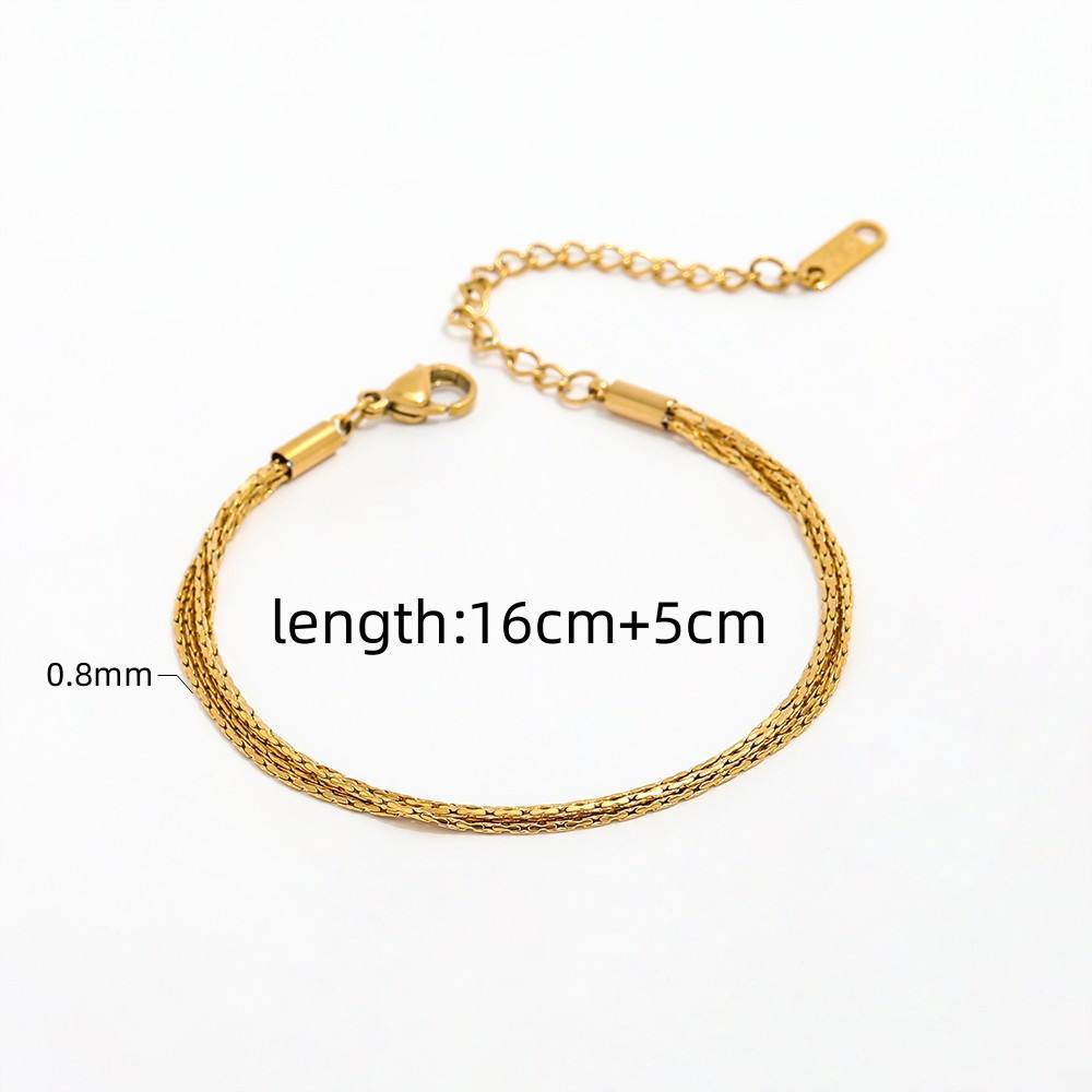 Triple Snake Chain Bracelet