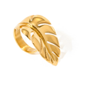 Gold Monstera Leaf Open Ring