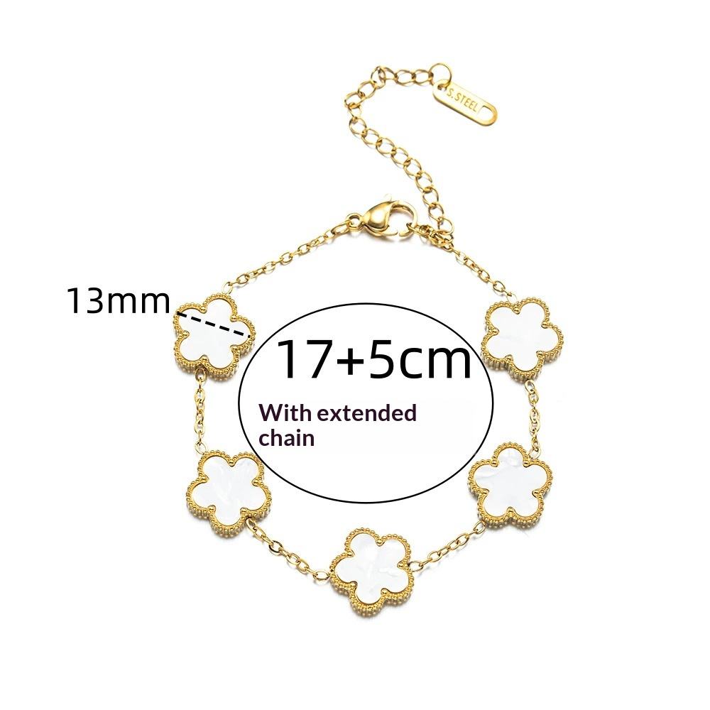 Gold & Black Clover Bracelet
