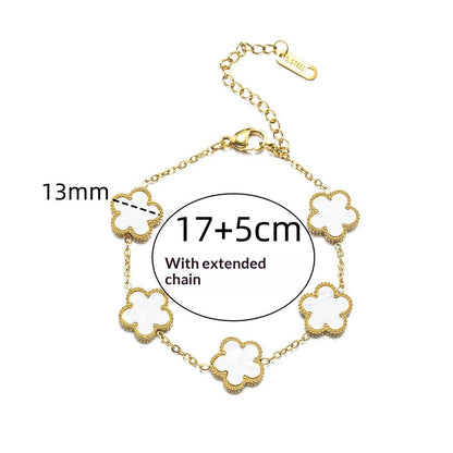 Gold & Black Clover Bracelet
