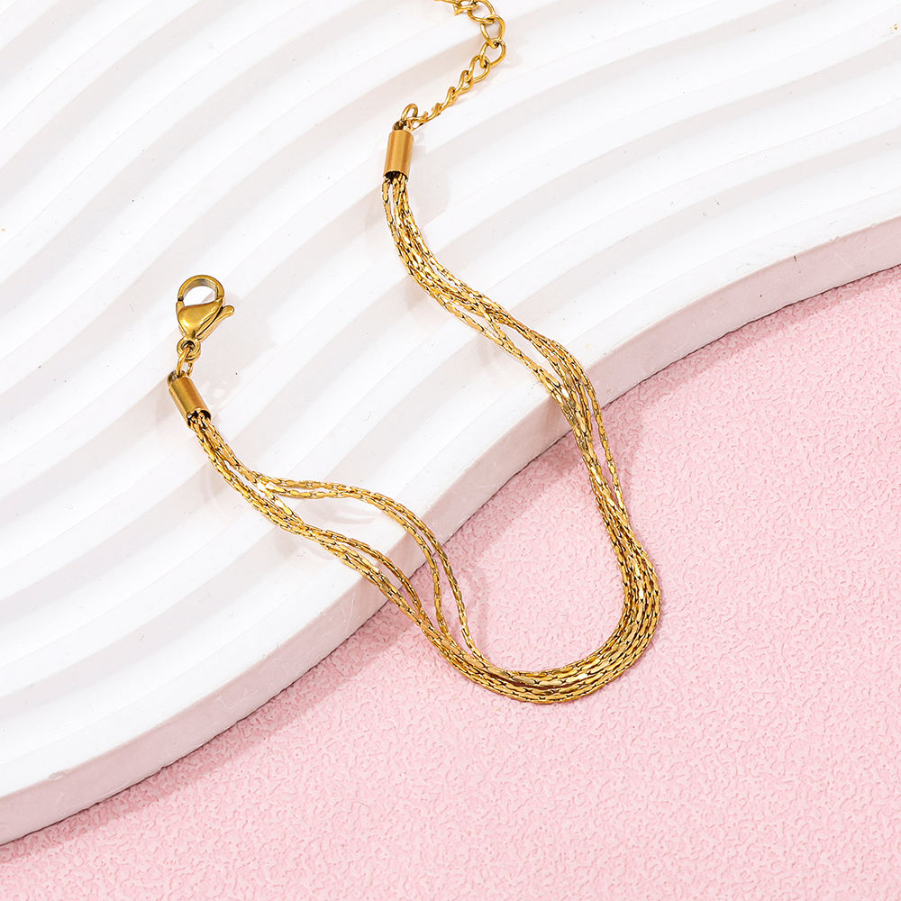 Triple Snake Chain Bracelet