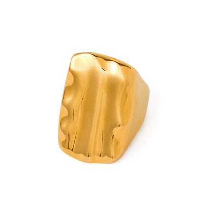 Gold Chunky Square Signet Ring