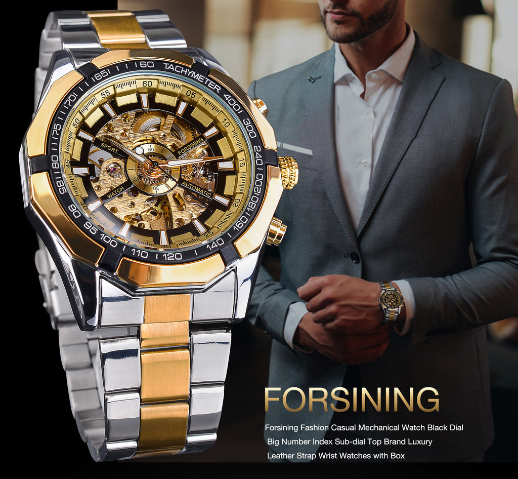 Skeleton Automatic Sport Watch