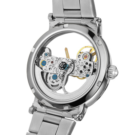 FORSINING Black Skeleton Automatic Watch
