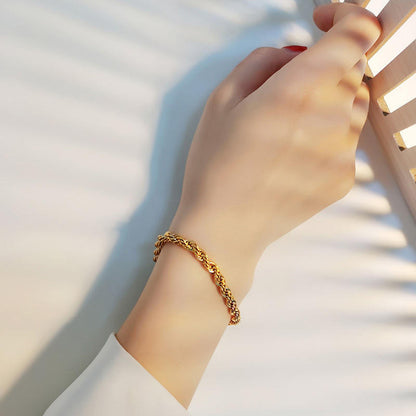 Gold Rope Chain Bracelet