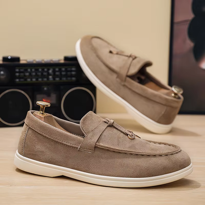 Men's Suede Tassel Loafers – Slip-On Casual Shoes | Blue, Khaki & Grey
