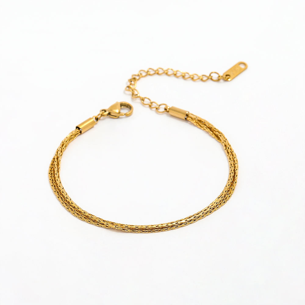 Triple Snake Chain Bracelet