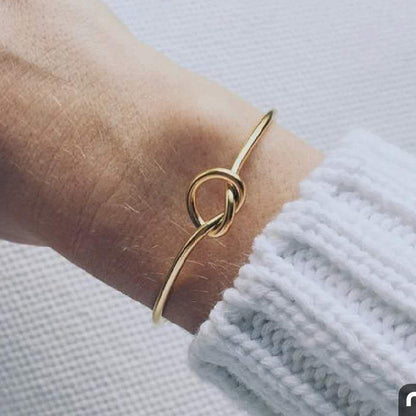 Gold Knot Cuff Bangle