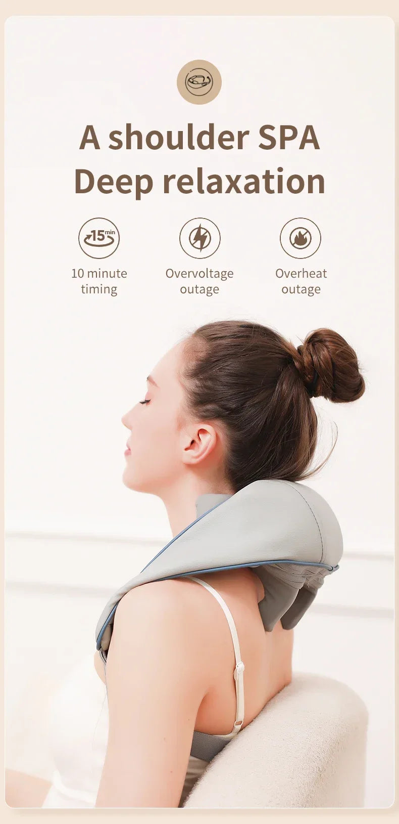 Appareil de massage pour la nuque et le dos Borelis