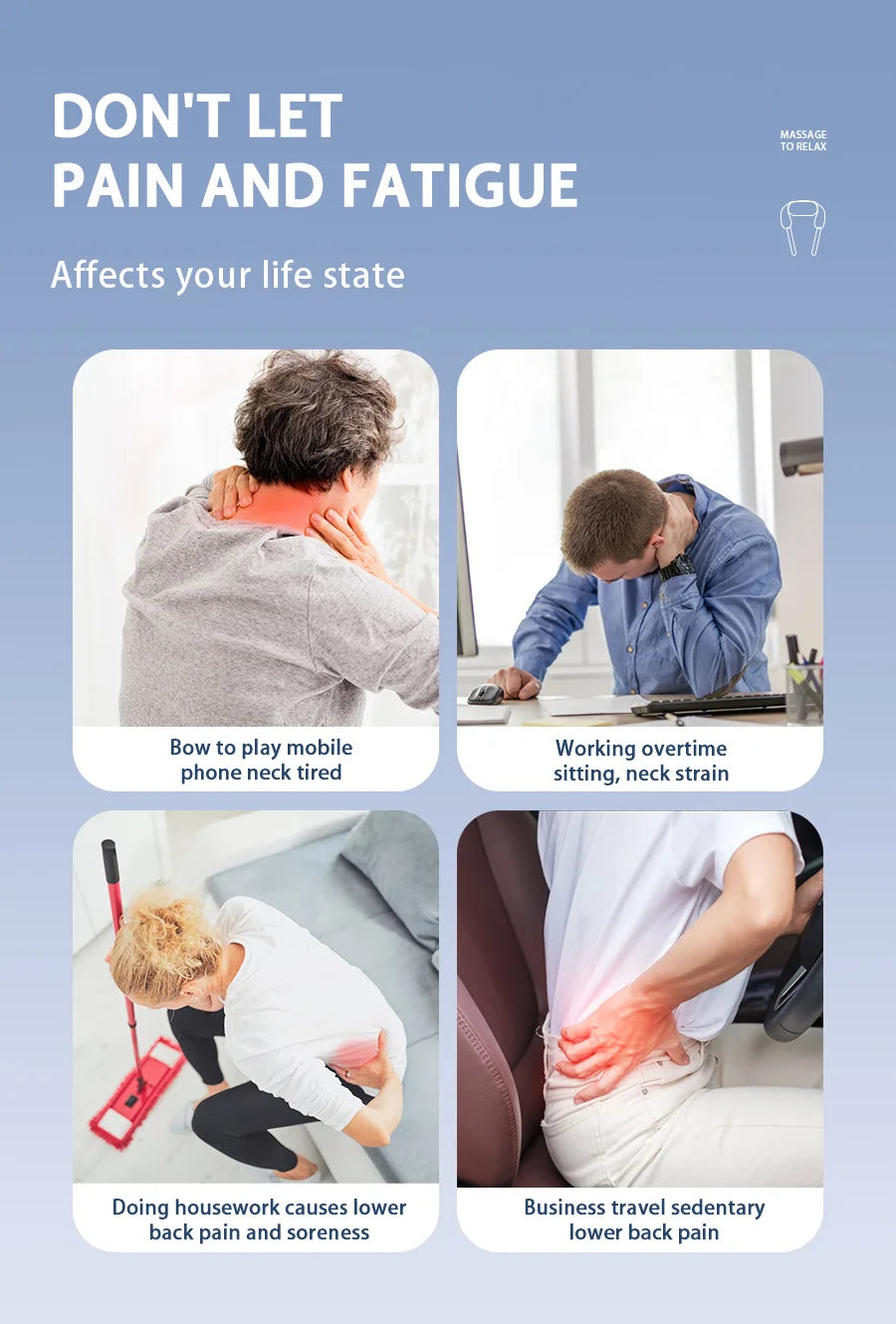 Appareil de massage pour la nuque et le dos Borelis