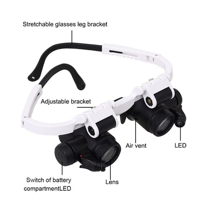 Borelis LED Glasses Magnifier