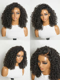 Myluxe Curly Wig Glueless Ear-to-ear Wide T 14''