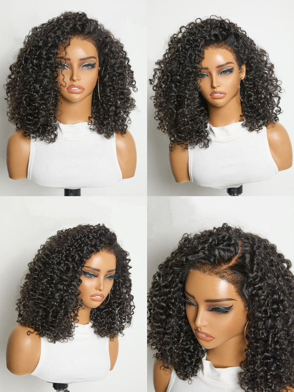 Myluxe Curly Wig Glueless Ear-to-ear Wide T 14''