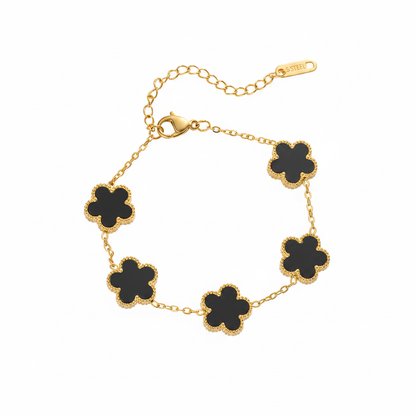 Black Clover Bracelet on White Background