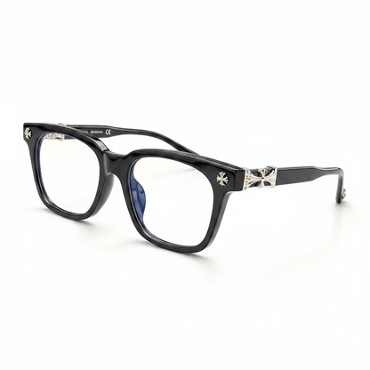 Black Square Blue Light Glasses – White Background