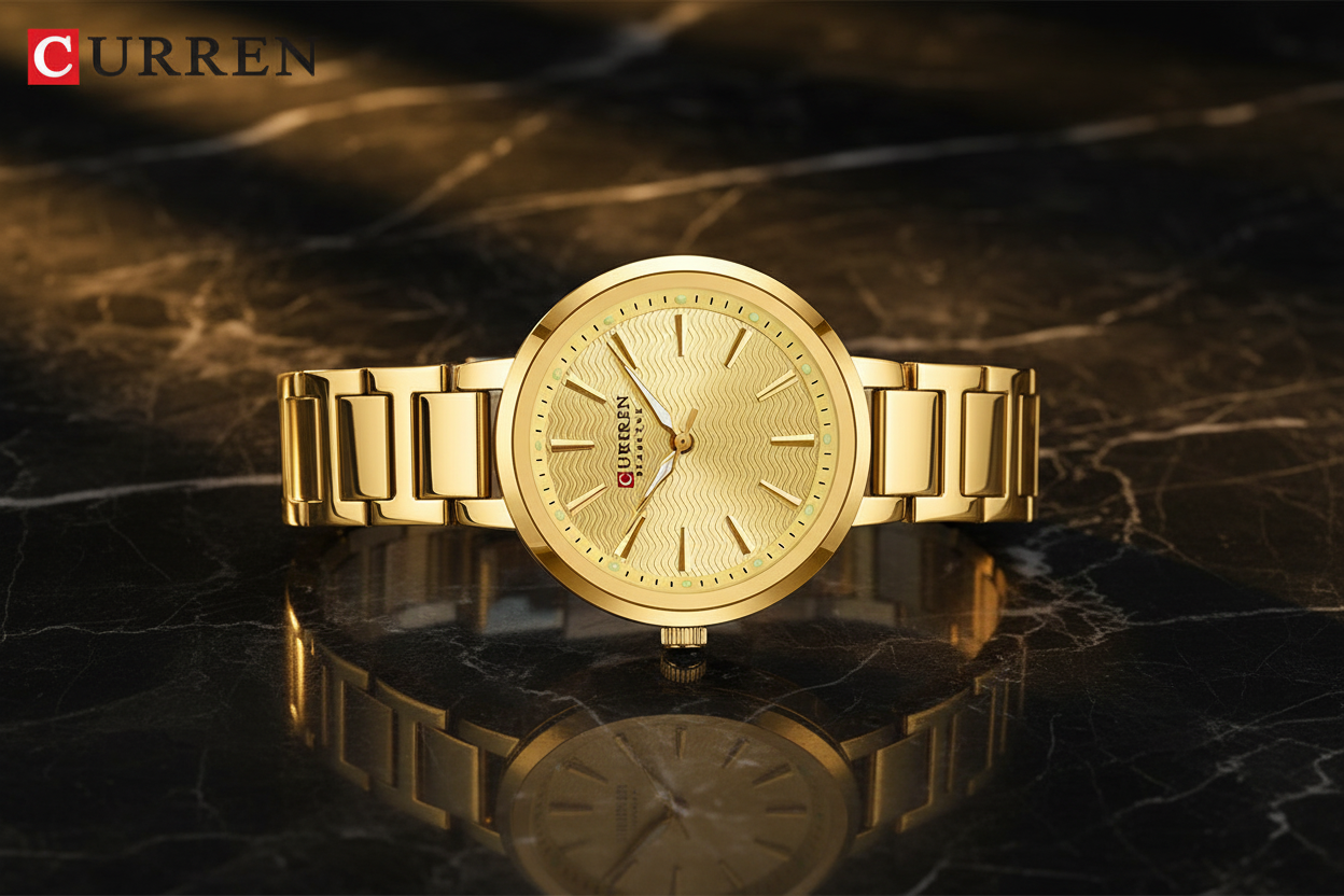 Curren Blanche Gold Watch – Advertisement Shot