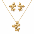 Gold Double Butterfly Set - Premium White Background