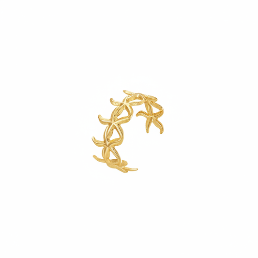 Gold Starfish Open Cuff Bangle – Clean