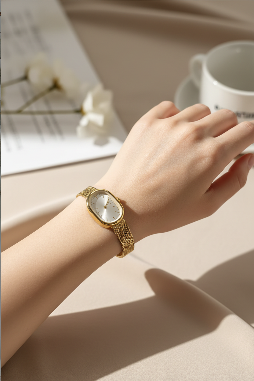 Gold Watch Lifestyle Shot