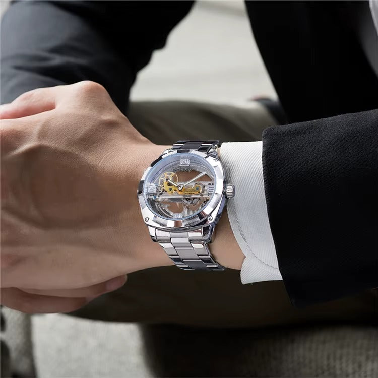 Forsining Skeleton Transparent Mechanical Watch