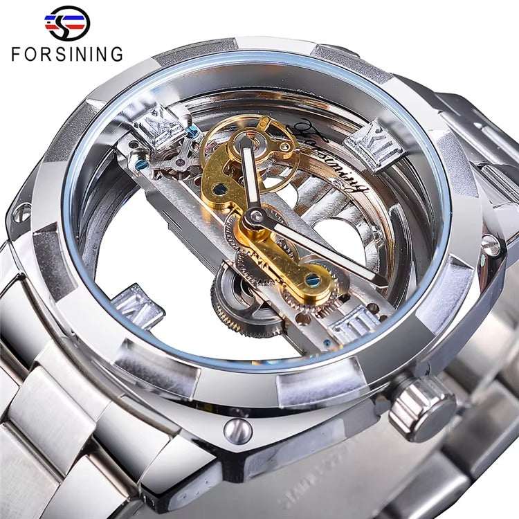 Forsining Skeleton Transparent Mechanical Watch