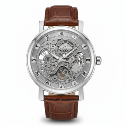 Silver Skeleton Watch