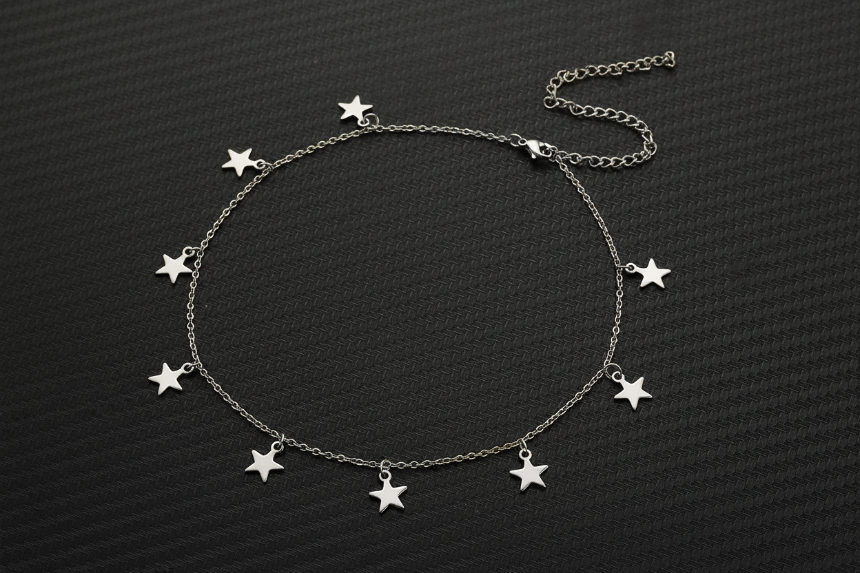 Gold Star Charm Chain Anklet